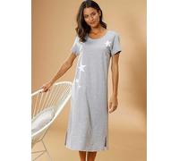 Vivance Dreams Star Print Jersey Nightie Light Grey Print