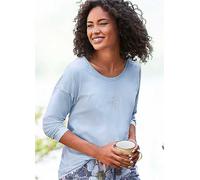 Vivance Dreams Statement Print Pyjama Top Light Blue Print