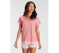 Vivance Dreams Striped Short Pyjama Set Rose Marl