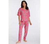 Vivance Dreams Zebra Print Pyjama Set Pink Print