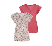 Vivance Pack of 2 T-Shirts Berry / White Floral