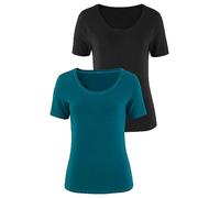 Vivance Pack of 2 T-Shirts Petrol / Black