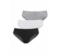Vivance Pack of 3 Floral Lace Brazilian Briefs Rose
