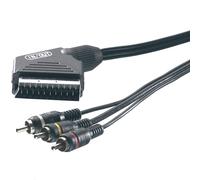Vivanco 2M Scart Cinch Adapter Cable In/Out Scart Plug AV For TV PC Camcorder