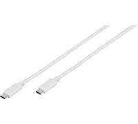 Vivanco USB 3.1 Type C Connection 1m Cable with E-Marker Chip - White, White