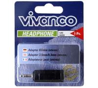 Vivanco 5/02 6.3 mm 3.5 mm Interface Black Cable and Adapter