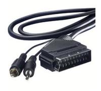 Vivanco 5m AV RCA Video + 3,5mm Jack Plug to SCART Cable TV PC Notebook