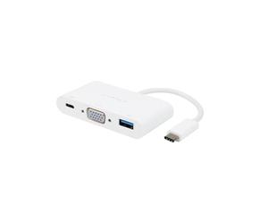 Vivanco L-Adapter 3 in 1 VGA/USB A/USB C - USB Type C 0.10