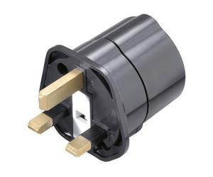 Vivanco Reducer Adapter Plug Taken Schuko UK 3 Pin GB + Fuse 250V