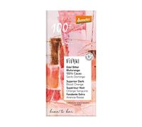 Vivani Vivani 100% Cocoa Chocolate w Blood Orange Vegan Organic 90g