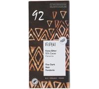 Vivani 92% Dark Choc Panama Bar 80g-10 Pack
