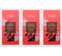 Vivani Choco Dragees Cranberry - 75g (Pack of 3)