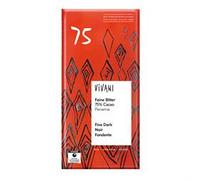 Vegan 75% Dark Chocolate Bar 80g, Organic (Vivani)
