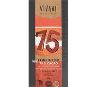 Vivani Dark 75 Percent Chocolate 80 g (Pack of 10)
