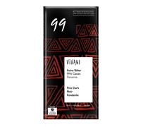 Vivani Dark 99% Chocolate Vegan Organic 80g - 4 Pack