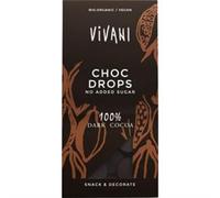 Vivani Dark Chocolate Drops 100% Cocoa Vegan Organic 100g