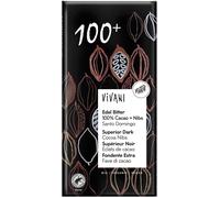 Vivani Edel Bitter 100% Cacao + Nibs Dark Chocolate 80g x 4 PACKS