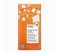 Vivani Milk Chocolate Bar of Caramel with Pink Salt of Maras (80g)