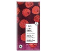 Vivani - Organic Superior Dark Choc with Cranberries & Cacao, 100g | Pack of 10