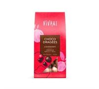Vivani Vivani Choco Dragees Cranberry 75G