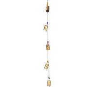 Vivanta Rustic Hanging Jingle bells for crafts 36" - Vintage Metal Cow Bells for Crafting, Wreath, Garland, Farmhouse Christmas Decor - Iron Wind Chime for Outside Door, Wall, Tree, Holiday (Gold 36")
