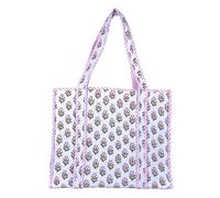 Vivanta Tote Bag for Women, Grocery Shopping Bags, Large Quilted Cotton Tote, Reusable Beach Bag, Work Tote Bags for Women, Floral Travel Tote, Stylish Shoulder Purse, Oversized Quilted Tote Bag