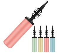 Vivantia 4 Pack Macaron Hand Balloon Pump, Easy-Use, Leak-Proof Inflator for Latex Foil Balloons, Vibrant, Durable & Party-Ready