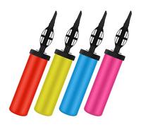 Vivantia 4 Pack Multicolor Hand Balloon Pump, Easy-Use, Leak-Proof Inflator for Latex Foil Balloons, Vibrant, Durable & Party-Ready