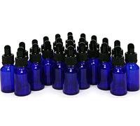 Vivaplex, 24, Cobalt Blue, 15 Ml (1/2 Oz) Glass Bottles, With Glass Eye Droppers