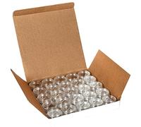 Vivaplex 25 count clear, 10 gram plastic pot jars, cosmetic containers, with lids