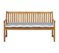 Garden Bench with Cushion VIVARA 160 cm Certified Acacia Wood Navy Blue