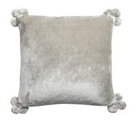 Vivaraise Pillows covers TENDER POMPONS in Grey 45x45 cm