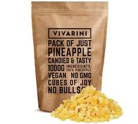 Vivarini Candied Pineapple Chunks 1000g | Sweet and Exotic Dried Fruit | Fit Snack Bag | Exotic Fruit - Addition to Tea | Dry Fruits for Desserts | Valuable Fruit Snacks | Candied Pineapple Cubes