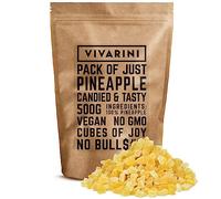 Vivarini Candied Pineapple Chunks 500g | Sweet and Exotic Dried Fruit | Fit Snack Bag | Exotic Fruit - Addition to Tea | Dry Fruits for Desserts | Valuable Fruit Snacks | Candied Pineapple Cubes