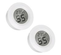 Vivarium Thermometer,2pc sreptile Thermometer,Reptile Thermometer Hygrometer Reptile Thermometer Gecko Accessories for Lizards, Spiders and Tortoises Switchable Celsius/Fahrenheit White