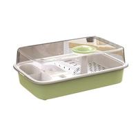 Vivarium Turtle feeding tank feces separation household desktop simplicity Turtle Tank(Green)