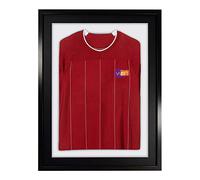 Vivarti DIY Adult 3D Mounted Sports Shirt Display Frame for Football Shirt, Rugby Shirt, Band T-Shirt Shadow Box - 60 x 80cm - Black Frame, Black Mount, White Backing Card