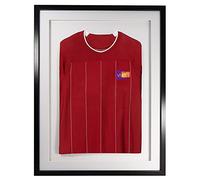 Vivarti DIY Adult 3D Mounted Sports Shirt Display Frame for Football Shirt, Rugby Shirt, Band T-Shirt Shadow Box - 60 x 80cm - Black Frame, White Mount, White Backing Card