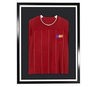 Vivarti DIY Adult Sports Shirt Display Frame for Football Shirt, Rugby Shirt, Band T-Shirt Shadow Box - 60x80cm - Black Frame, White Inner, Black Mount