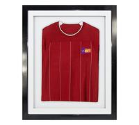Vivarti DIY Infant 3D Mounted Sports Shirt Display Frame for Football Shirt, Rugby Shirt, Band Shirt Shadow Box - 40 x 50cm - Gloss Black Frame, White Mount, White Backing Card