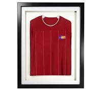 Vivarti DIY Infant Standard Sports Shirt Display Frame for Football Shirt, Rugby Shirt, Band T-Shirt Shadow Box - 40 x 50cm - Black Frame, White Inner Frame, White Backing Card