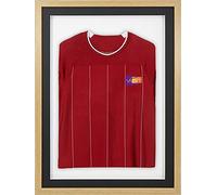 Vivarti DIY Junior 3D Mounted Sports Display Frame - Football, Rugby, Band T-Shirt Shadow Box - 50 x 70cm Oak Frame, Black Mount, White Backing Card