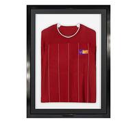 Vivarti DIY Junior 3D Mounted Sports Shirt Display Frame - 54 x 74 cm - Gloss Black Frame, Black Mount, White Backing Card
