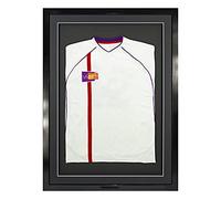 Vivarti DIY Junior 3D Mounted Sports Shirt Display Frame for Football, Rugby, Band Shirt - 50 x 70cm - Gloss Black Frame, Mount, Backing Card