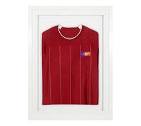 Vivarti DIY Junior 3D Mounted Sports Shirt Display Frame for Football Shirt, Rugby Shirt, Band Shirt Shadow Box - 50 x 70cm - Gloss White Frame, White Mount, White Backing Card
