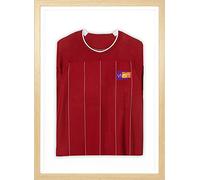 Vivarti DIY Junior Standard Sports Shirt Display Frame - Football, Rugby, Band T-Shirt Shadow Box - 50 x 70cm - Oak, White Inner Frame, White Backing Card