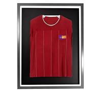 Vivarti DIY Sports Shirt Display - Silver Frame (Junior, 50 x 70cm, White Inner Frame, Black Backing Card)