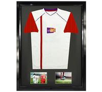 Vivarti DIY Tapered Sleeve Adult Double Aperture Sports Shirt Display Frame for Sports Shirt - 61 x 91.5cm - Black Frame, Black Inner Frame, Black Backing Card