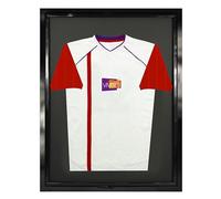 Vivarti DIY Tapered Sleeve Adult Standard Sports Shirt Display Frame for Football/ Rugby Shirt, Band T-Shirt Shadow Box - 60 x 80cm - Black Frame, Black Inner Frame, Black Backing Card