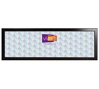 Vivarti Panoramic Thin Satin Black Picture Frame (20 x 7 Inches) Portrait or Landscape Photo Frame with Clear Styrene Sheet & Wall Mounted Hook for Photos, Pictures, Posters, Decor, Certificate Frame